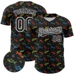 Maglia da baseball personalizzata con motivo 3D di pesce bianco e nero autentico di animali Maglia da baseball personalizzata con motivo 3D di pesce bianco e nero autentico di animali