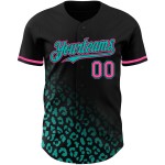 Maglia da baseball con stampa 3D, modello alla moda, nera, autentica, rosa-acqua, leopardata, sfumata, design personalizzato Maglia da baseball con stampa 3D, modello alla moda, nera, autentica, rosa-acqua, leopardata, sfumata, design personalizzato