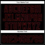 Maglia da baseball autentica, personalizzata, rossa e nera, con impronta di mano, design 3D, Bloody Rave Maglia da baseball autentica, personalizzata, rossa e nera, con impronta di mano, design 3D, Bloody Rave