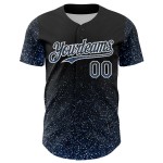 Maglia da baseball 3D con motivo astratto, personalizzata, nera, scintillante, colorata, blu-bianca, leggera, autentica, a pois Maglia da baseball 3D con motivo astratto, personalizzata, nera, scintillante, colorata, blu-bianca, leggera, autentica, a pois