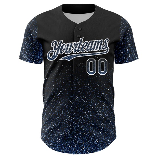 Maglia da baseball 3D con motivo astratto, personalizzata, nera, scintillante, colorata, blu-bianca, leggera, autentica, a pois Maglia da baseball 3D con motivo astratto, personalizzata, nera, scintillante, colorata, blu-bianca, leggera, autentica, a pois